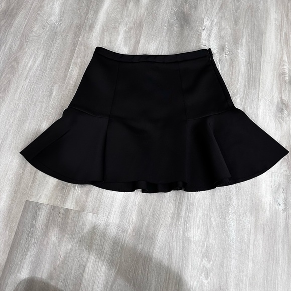 Topshop Peplum Scuba Skirt 6 Black - Picture 1 of 6